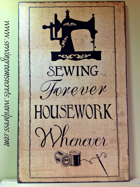sewing forever wall plaque